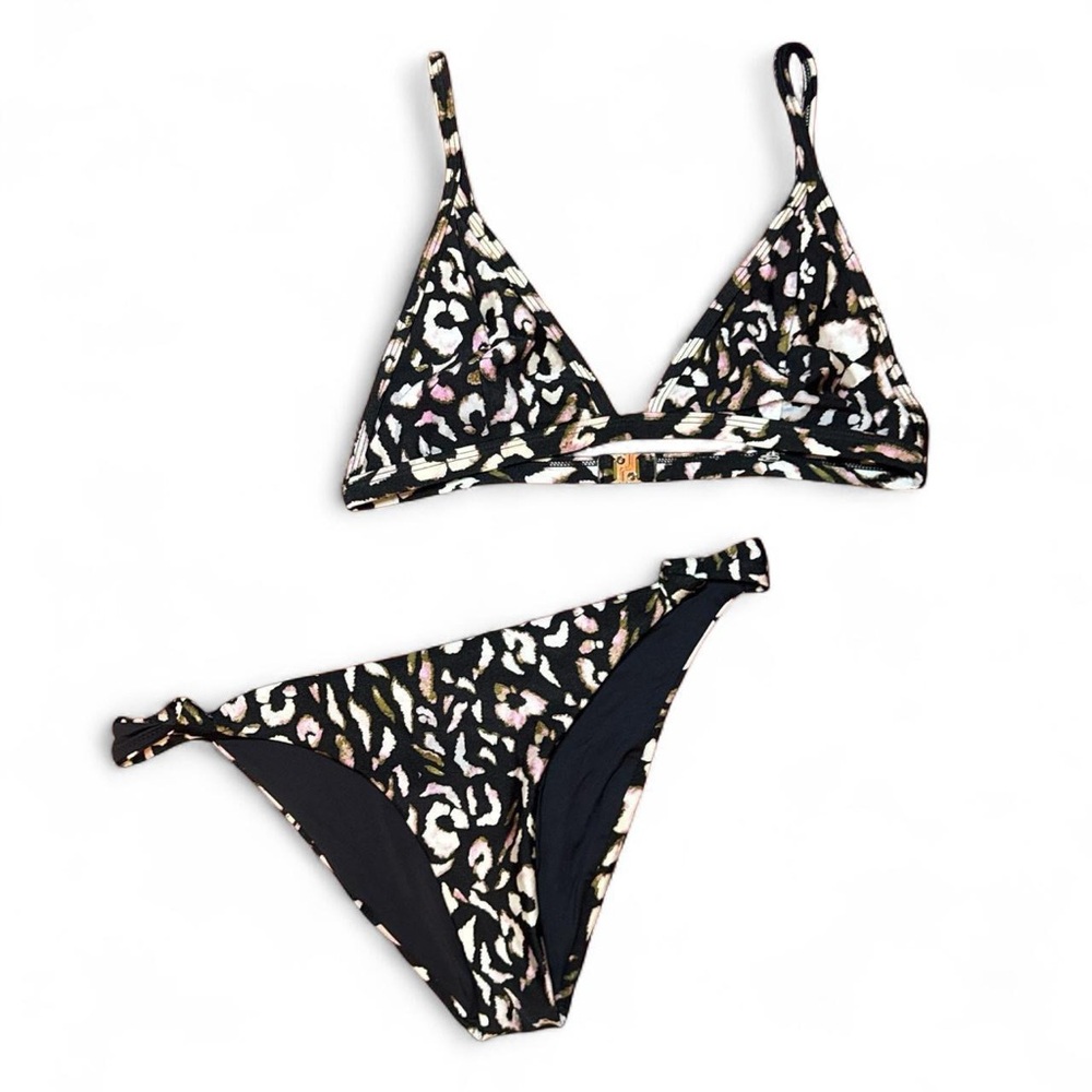 NEW Somedays Lovin Y2K Baby Pink Animal Leopard Print Bikini Swim Set — LARGE